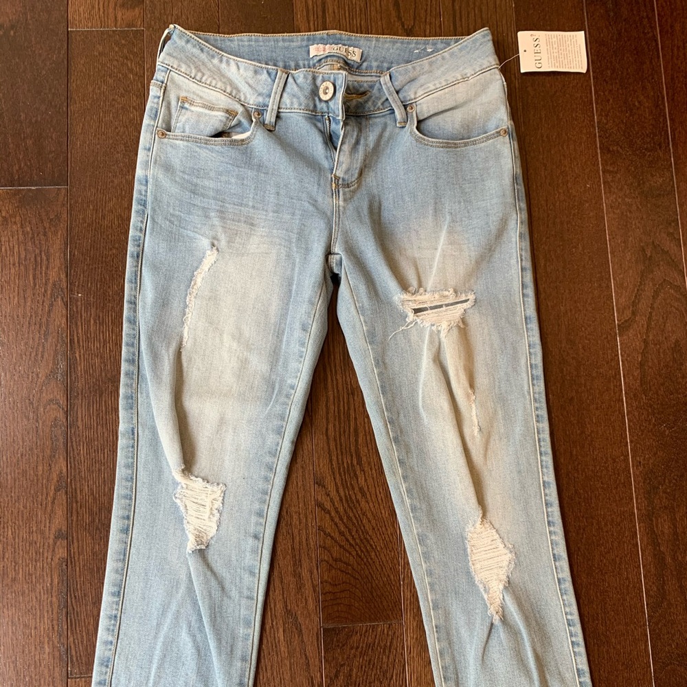 Tight light colored jeans